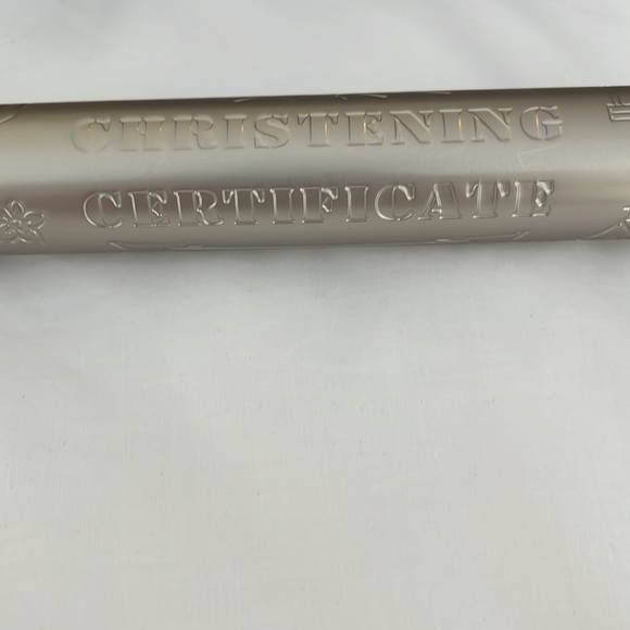 Silver Plated Baby’s First Tooth X 2 and Christening Certificate Holder - Picture 5 of 8